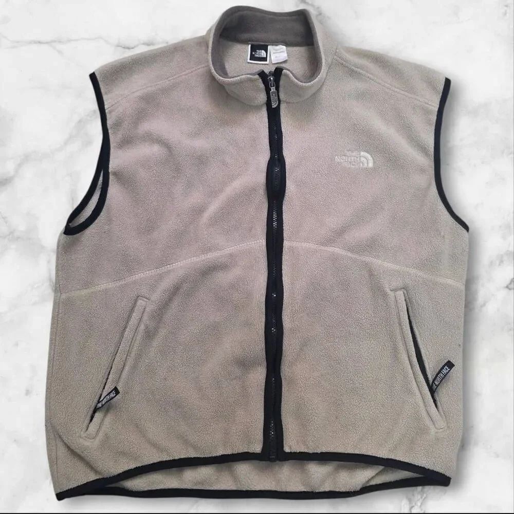 The North Face Denali Mens Tan Vest Size Large